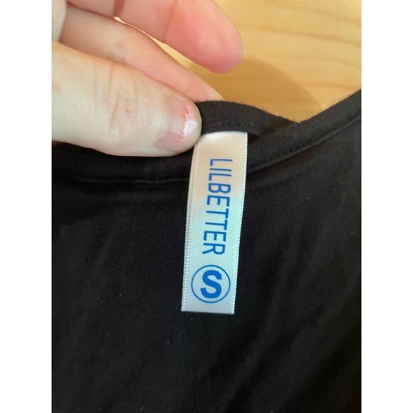 Lilbetter womens black maxi dress. side slits. size small. - Picture 3 of 7